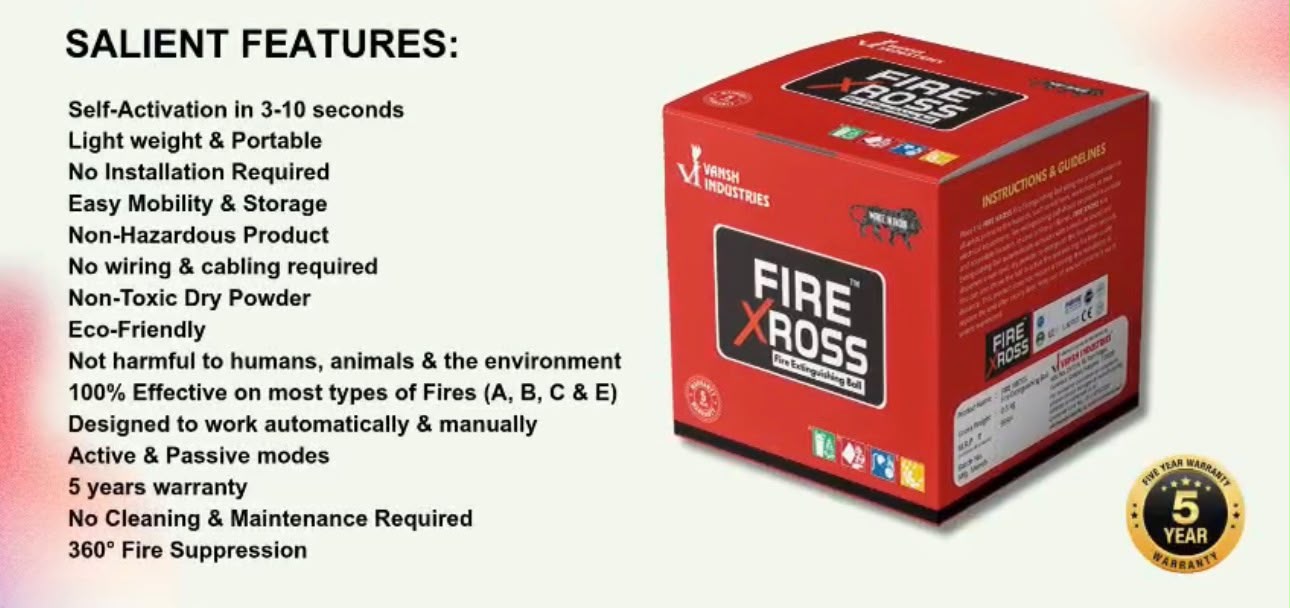 Vansh Fire XROSS Salient Features and Packaging Box